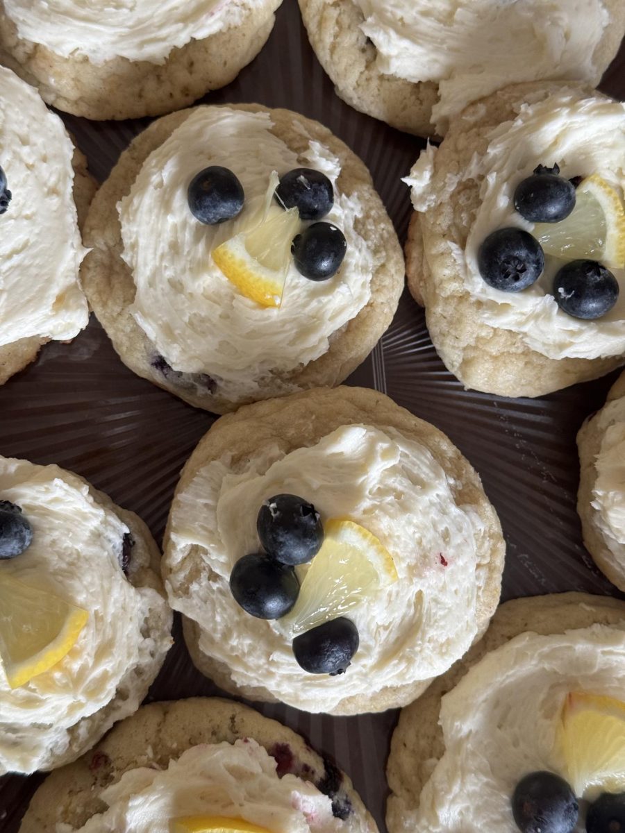 Blueberry Lemon Cookies with an Almond Buttercream